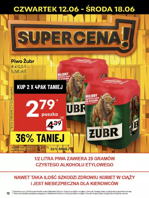 Delikatesy Centrum - gazetka promocyjna Gazetka od czwartku 12.06 do środy 18.06 - strona 12