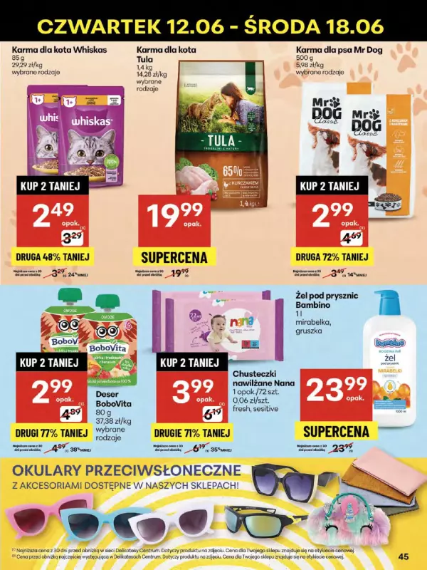 Delikatesy Centrum - gazetka promocyjna Gazetka od czwartku 12.06 do środy 18.06 - strona 45