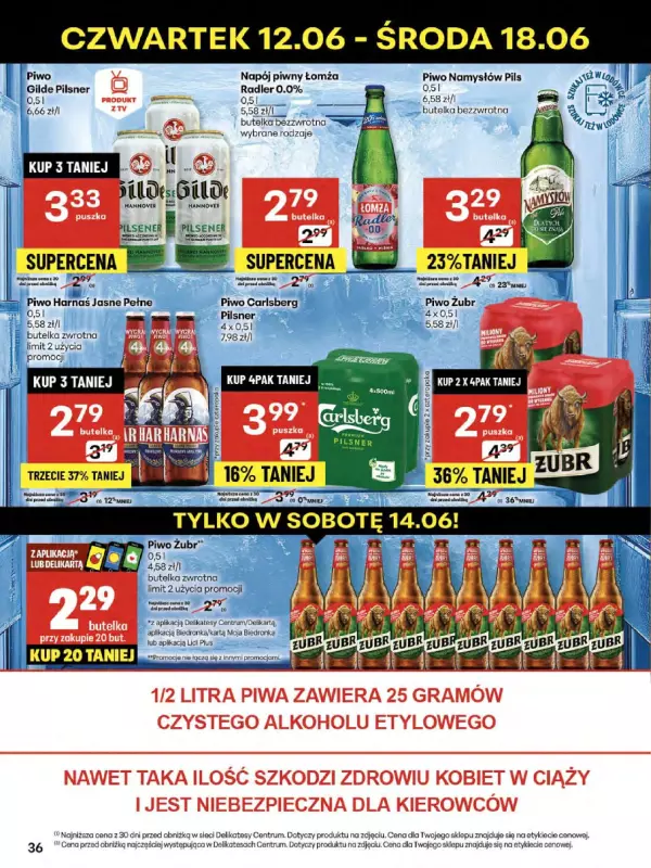 Delikatesy Centrum - gazetka promocyjna Gazetka od czwartku 12.06 do środy 18.06 - strona 36