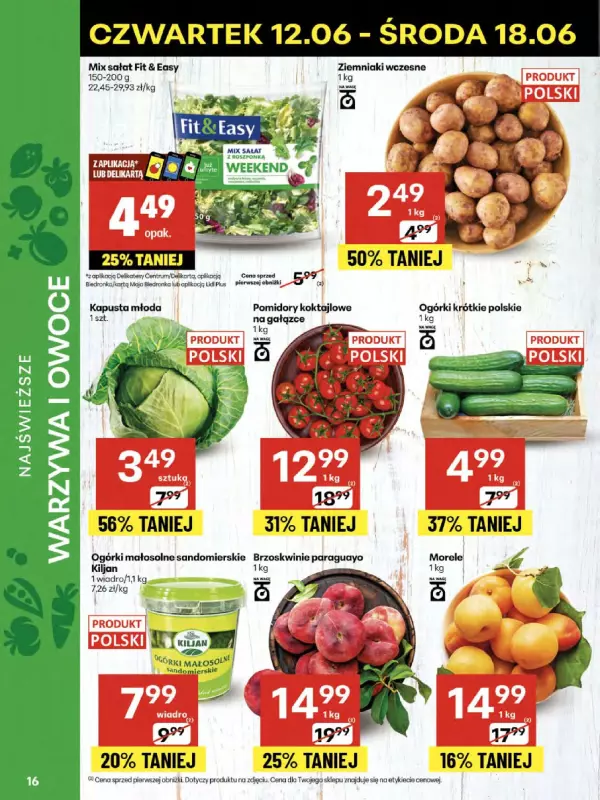 Delikatesy Centrum - gazetka promocyjna Gazetka od czwartku 12.06 do środy 18.06 - strona 16