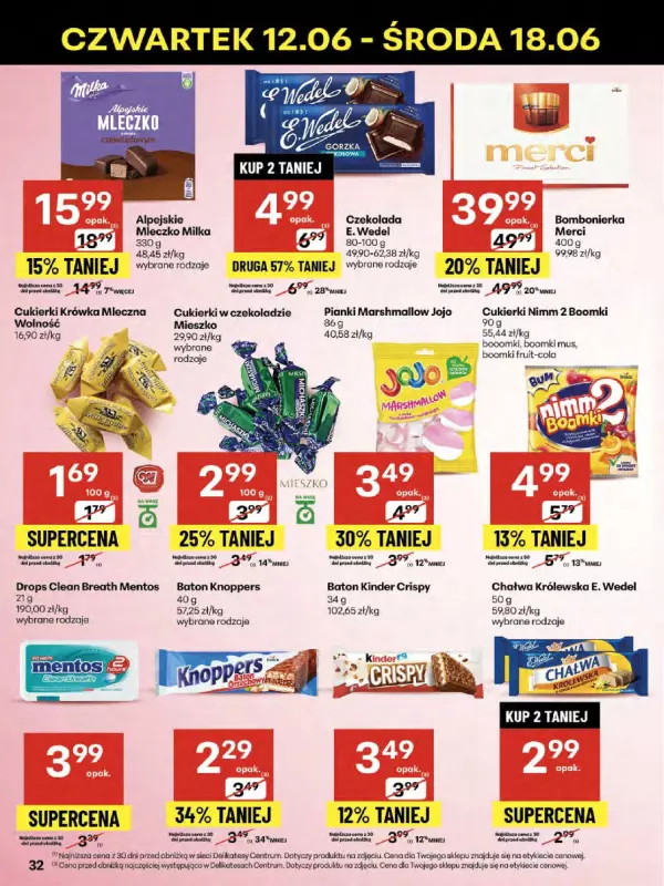 Delikatesy Centrum - gazetka promocyjna Gazetka od czwartku 12.06 do środy 18.06 - strona 32