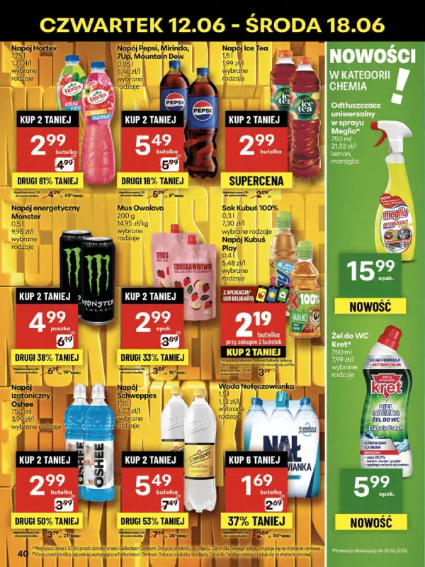 Delikatesy Centrum - gazetka promocyjna Gazetka od czwartku 12.06 do środy 18.06 - strona 40