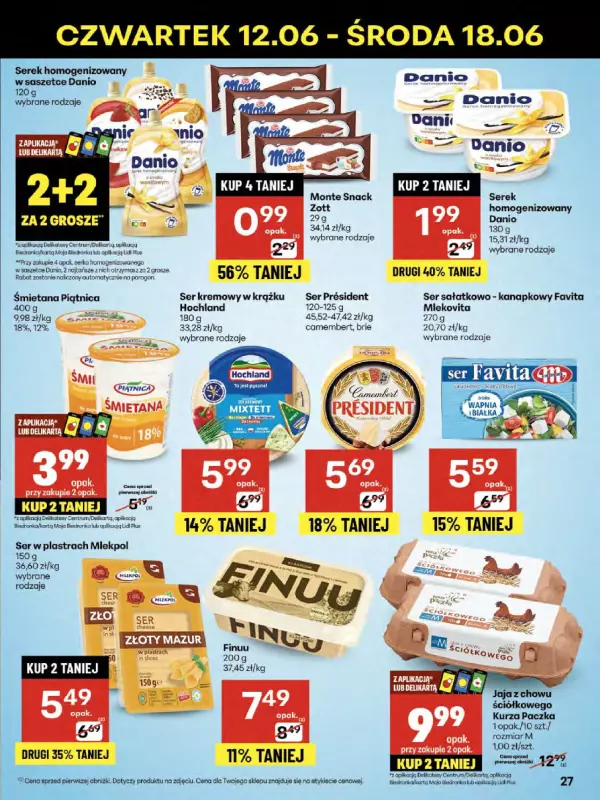 Delikatesy Centrum - gazetka promocyjna Gazetka od czwartku 12.06 do środy 18.06 - strona 27