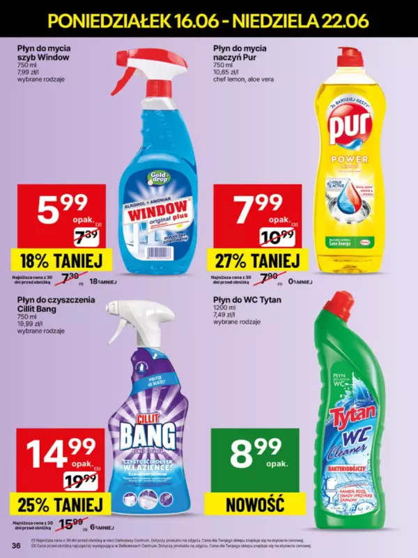 Delikatesy Centrum - gazetka promocyjna Gazetka od poniedziałku 16.06 do niedzieli 22.06 - strona 36