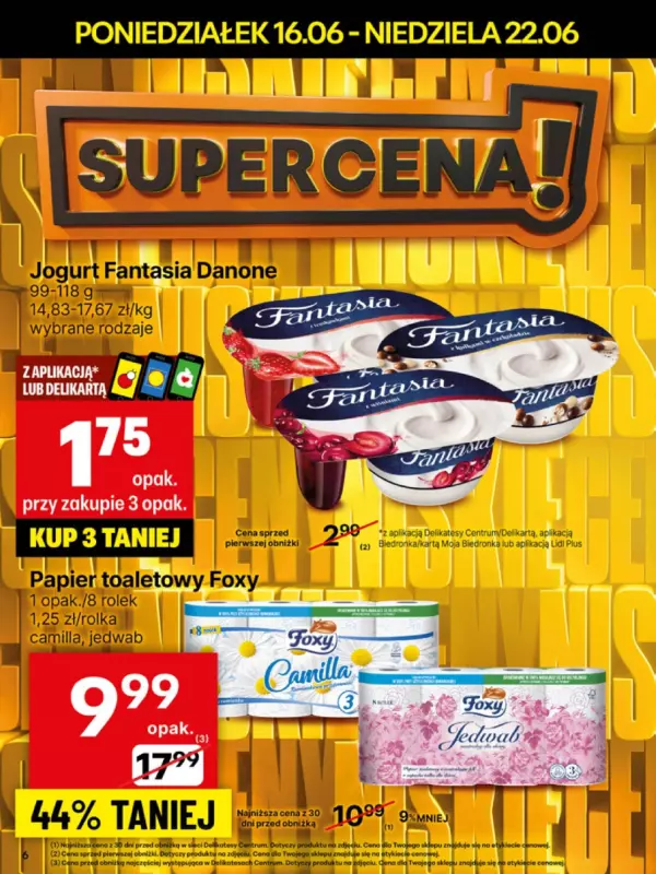 Delikatesy Centrum - gazetka promocyjna Gazetka od poniedziałku 16.06 do niedzieli 22.06 - strona 6
