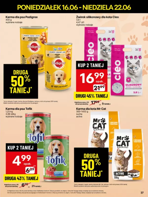Delikatesy Centrum - gazetka promocyjna Gazetka od poniedziałku 16.06 do niedzieli 22.06 - strona 37