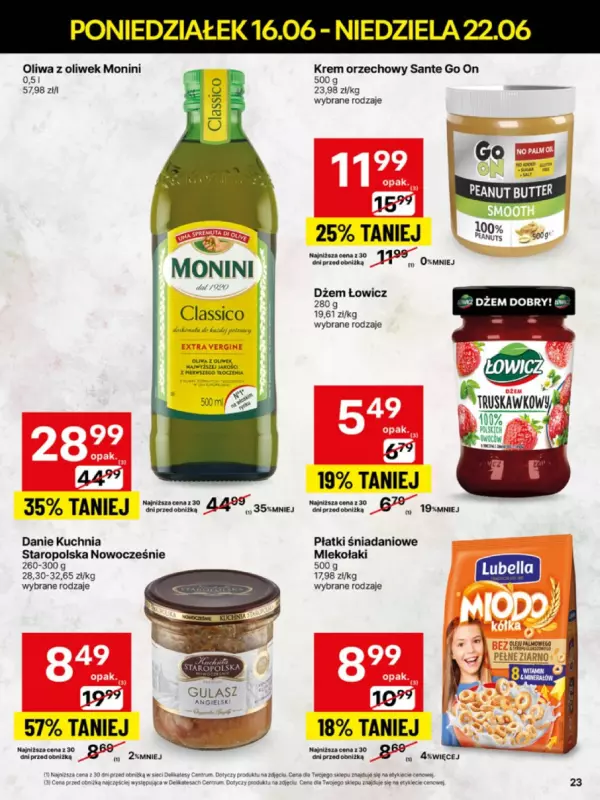 Delikatesy Centrum - gazetka promocyjna Gazetka od poniedziałku 16.06 do niedzieli 22.06 - strona 23