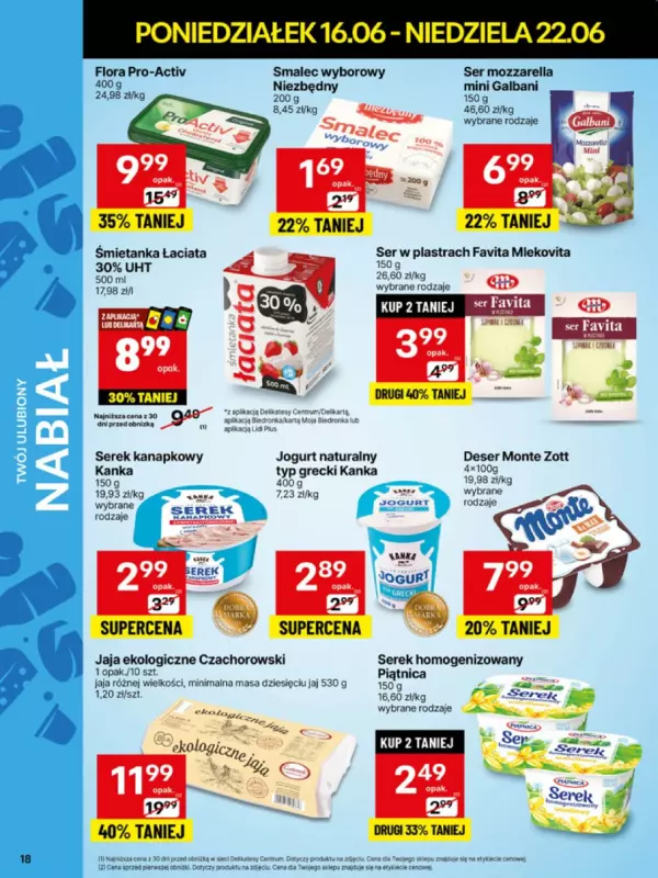 Delikatesy Centrum - gazetka promocyjna Gazetka od poniedziałku 16.06 do niedzieli 22.06 - strona 18
