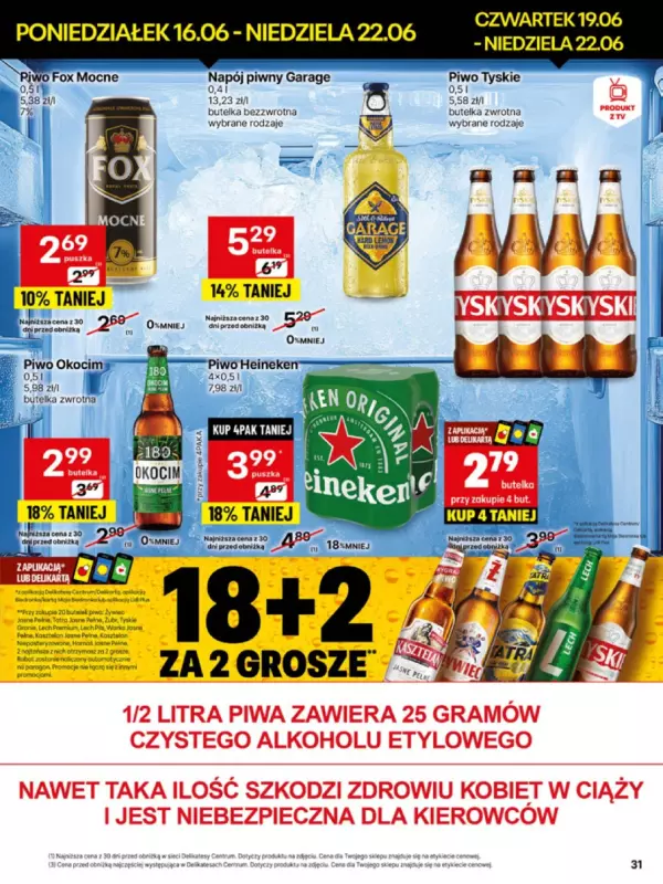Delikatesy Centrum - gazetka promocyjna Gazetka od poniedziałku 16.06 do niedzieli 22.06 - strona 31