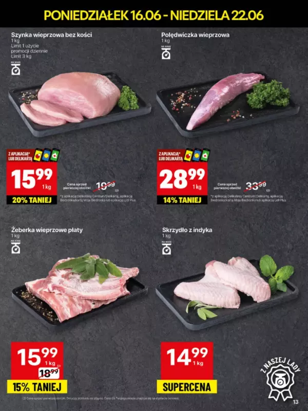 Delikatesy Centrum - gazetka promocyjna Gazetka od poniedziałku 16.06 do niedzieli 22.06 - strona 13