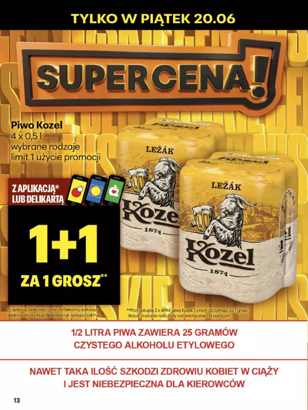 Delikatesy Centrum - gazetka promocyjna Gazetka od czwartku 19.06 do środy 25.06 - strona 13