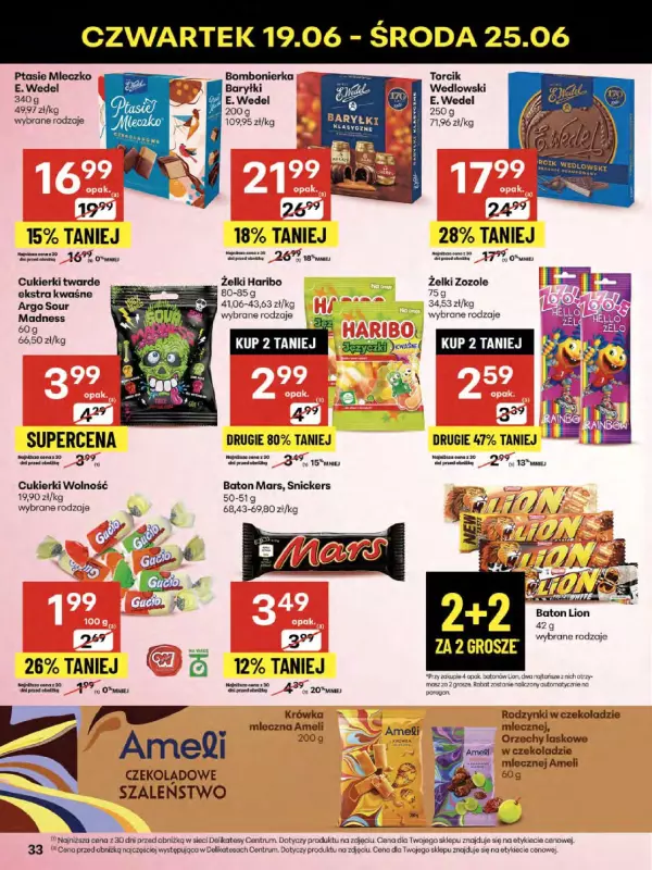Delikatesy Centrum - gazetka promocyjna Gazetka od czwartku 19.06 do środy 25.06 - strona 33