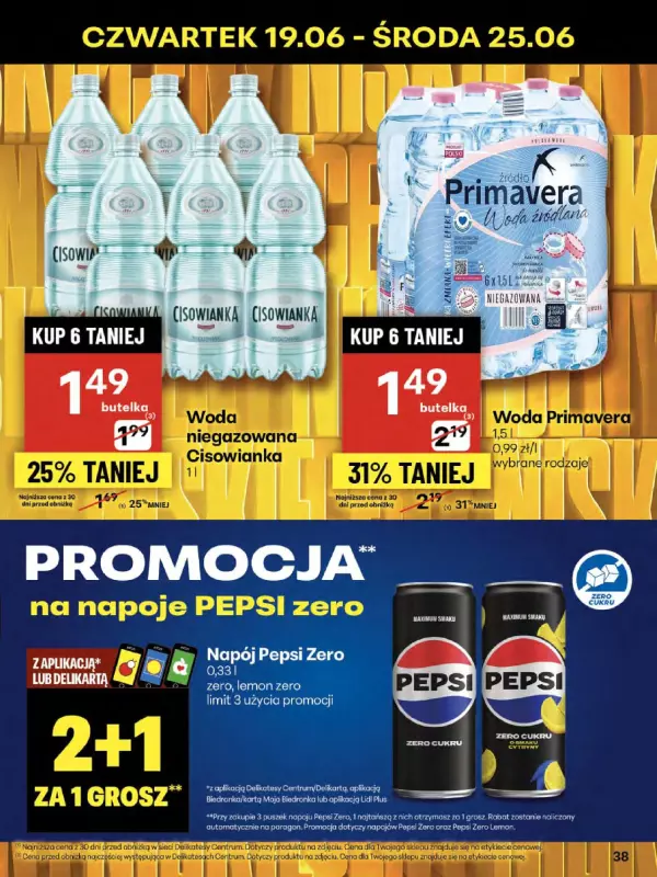 Delikatesy Centrum - gazetka promocyjna Gazetka od czwartku 19.06 do środy 25.06 - strona 38
