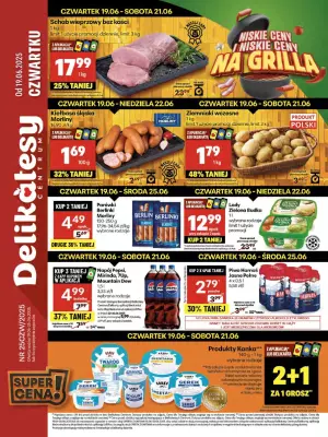 Delikatesy Centrum - gazetka promocyjna Gazetka od czwartku 19.06 do środy 25.06