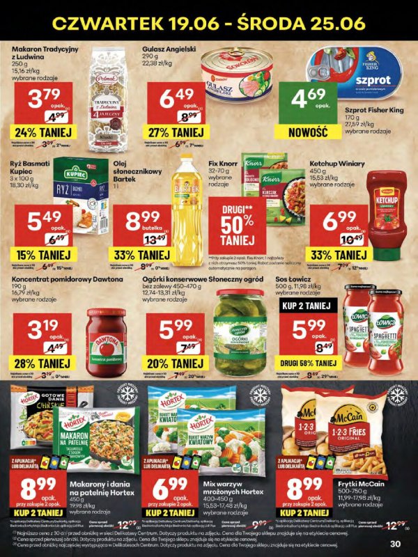 Delikatesy Centrum - gazetka promocyjna Gazetka od czwartku 19.06 do środy 25.06 - strona 30