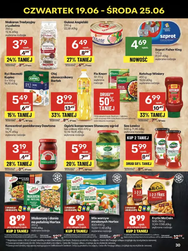 Delikatesy Centrum - gazetka promocyjna Gazetka od czwartku 19.06 do środy 25.06 - strona 30