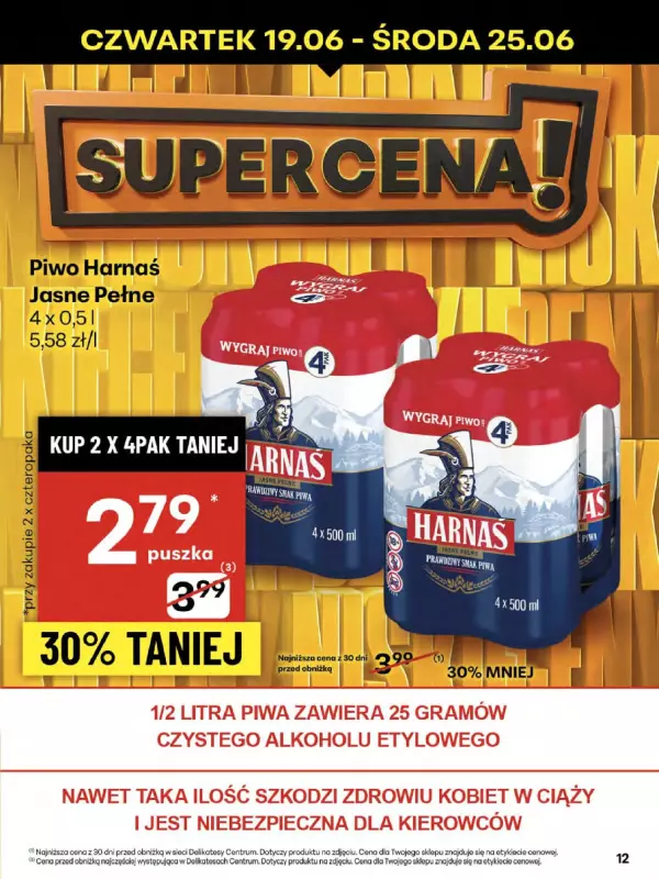 Delikatesy Centrum - gazetka promocyjna Gazetka od czwartku 19.06 do środy 25.06 - strona 12