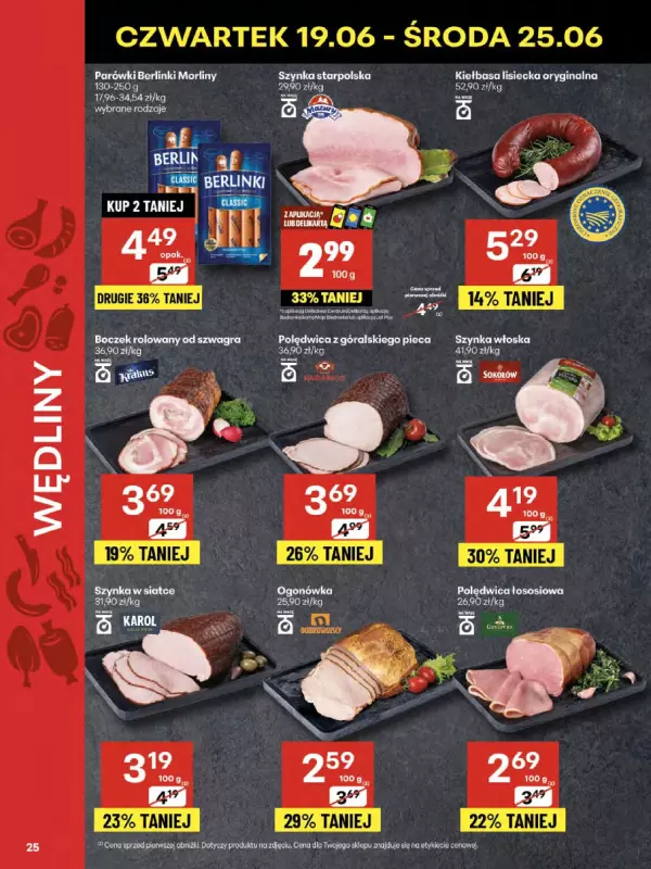 Delikatesy Centrum - gazetka promocyjna Gazetka od czwartku 19.06 do środy 25.06 - strona 25