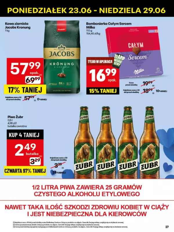 Delikatesy Centrum - gazetka promocyjna Gazetka  do niedzieli 29.06 - strona 27