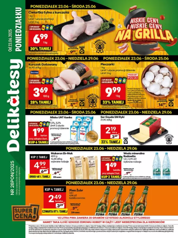 Delikatesy Centrum - gazetka promocyjna Gazetka  do niedzieli 29.06