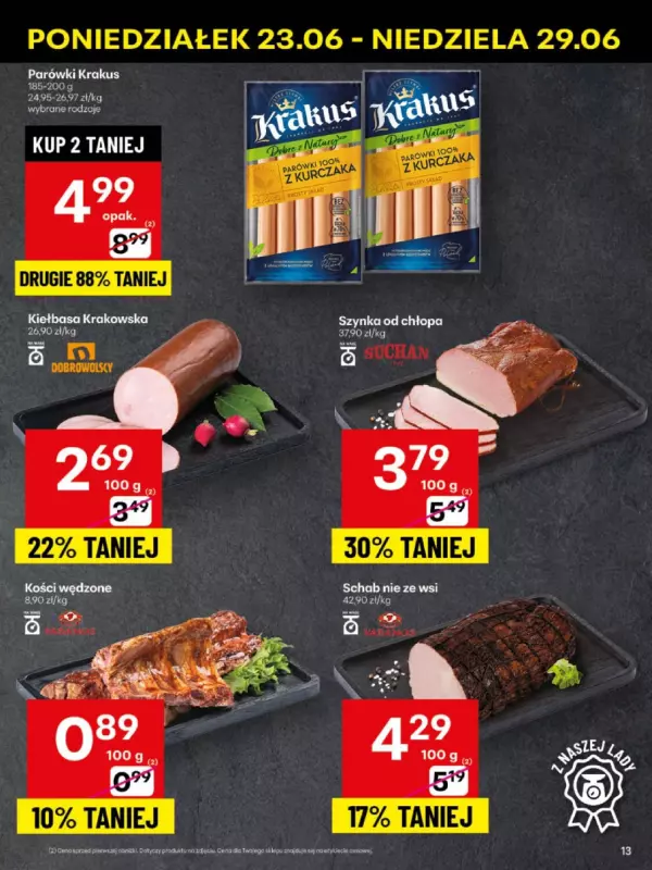 Delikatesy Centrum - gazetka promocyjna Gazetka  do niedzieli 29.06 - strona 13