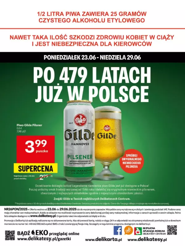 Delikatesy Centrum - gazetka promocyjna Gazetka  do niedzieli 29.06 - strona 46