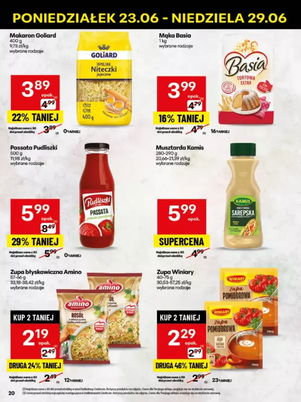 Delikatesy Centrum - gazetka promocyjna Gazetka  do niedzieli 29.06 - strona 20
