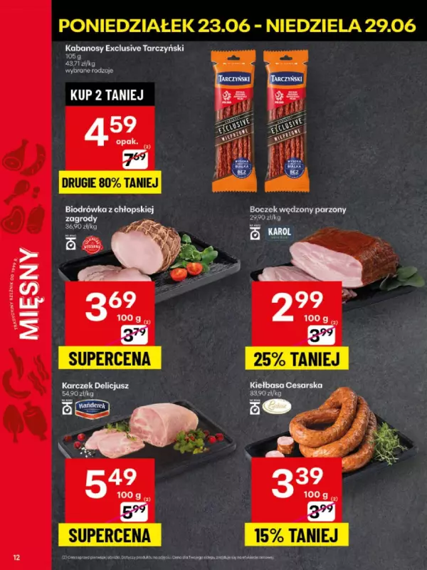 Delikatesy Centrum - gazetka promocyjna Gazetka  do niedzieli 29.06 - strona 12