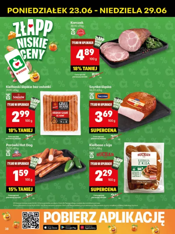Delikatesy Centrum - gazetka promocyjna Gazetka  do niedzieli 29.06 - strona 38
