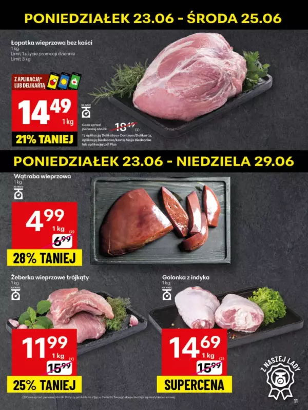 Delikatesy Centrum - gazetka promocyjna Gazetka  do niedzieli 29.06 - strona 11