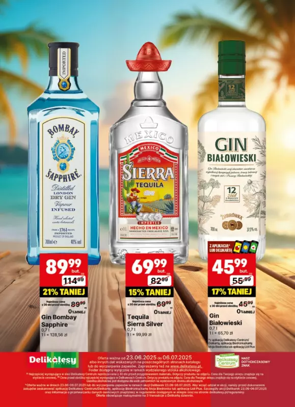 Delikatesy Centrum - gazetka promocyjna Gazetka alkoholowa od poniedziałku 23.06 do niedzieli 06.07 - strona 19