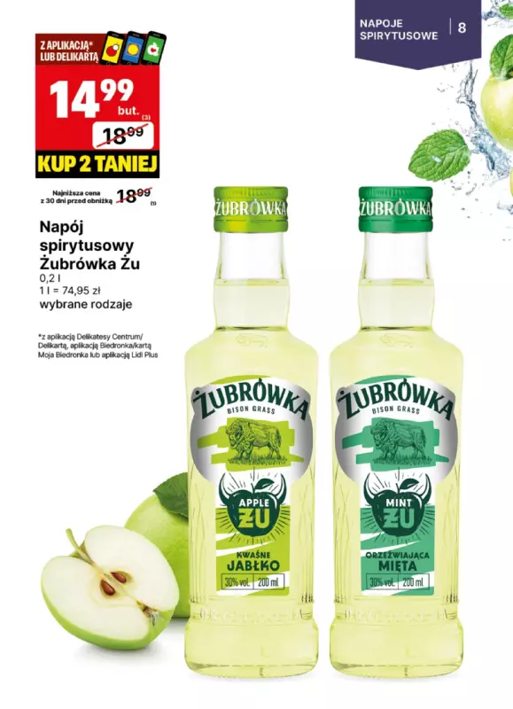 Delikatesy Centrum - gazetka promocyjna Gazetka alkoholowa od poniedziałku 23.06 do niedzieli 06.07 - strona 8