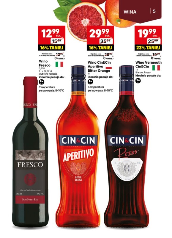 Delikatesy Centrum - gazetka promocyjna Gazetka alkoholowa od poniedziałku 23.06 do niedzieli 06.07 - strona 5