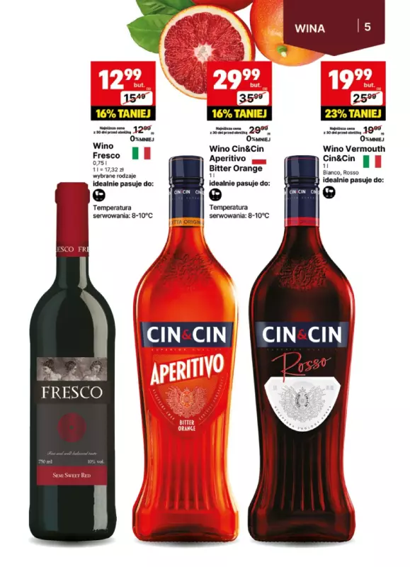 Delikatesy Centrum - gazetka promocyjna Gazetka alkoholowa od poniedziałku 23.06 do niedzieli 06.07 - strona 5