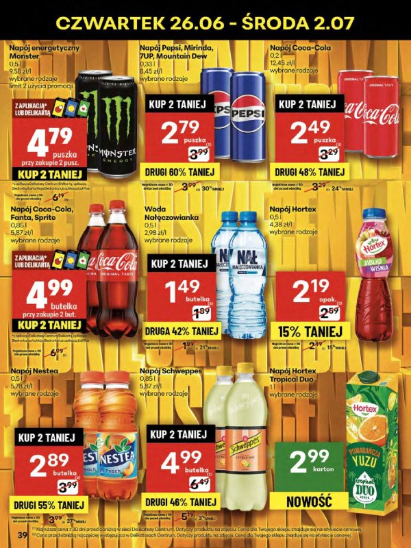 Delikatesy Centrum - gazetka promocyjna Gazetka od czwartku 26.06 do środy 02.07 - strona 39