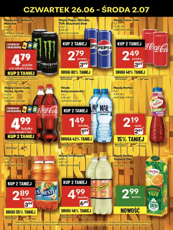 Delikatesy Centrum - gazetka promocyjna Gazetka od czwartku 26.06 do środy 02.07 - strona 39