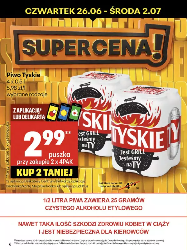 Delikatesy Centrum - gazetka promocyjna Gazetka od czwartku 26.06 do środy 02.07 - strona 6