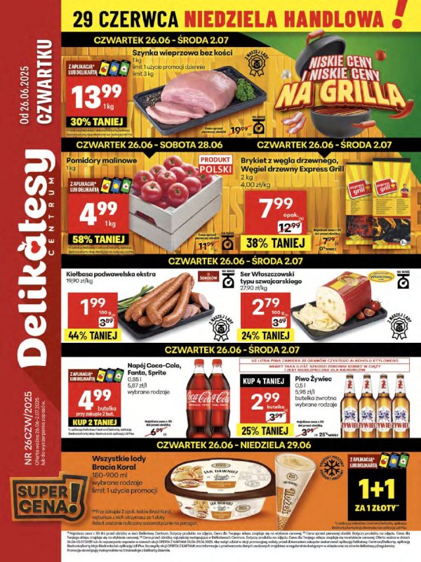 Delikatesy Centrum - gazetka promocyjna Gazetka od czwartku 26.06 do środy 02.07