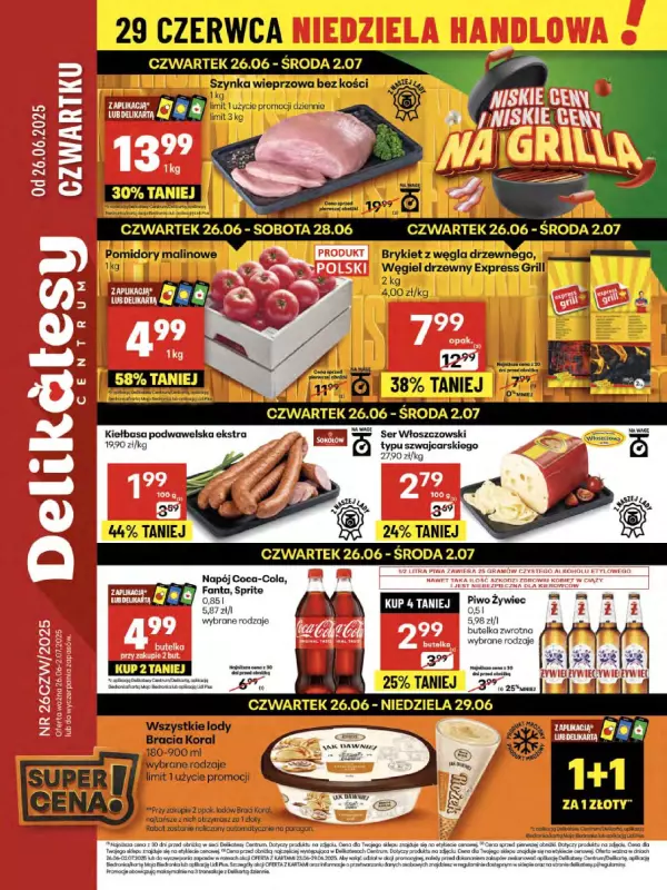 Delikatesy Centrum - gazetka promocyjna Gazetka  do środy 02.07