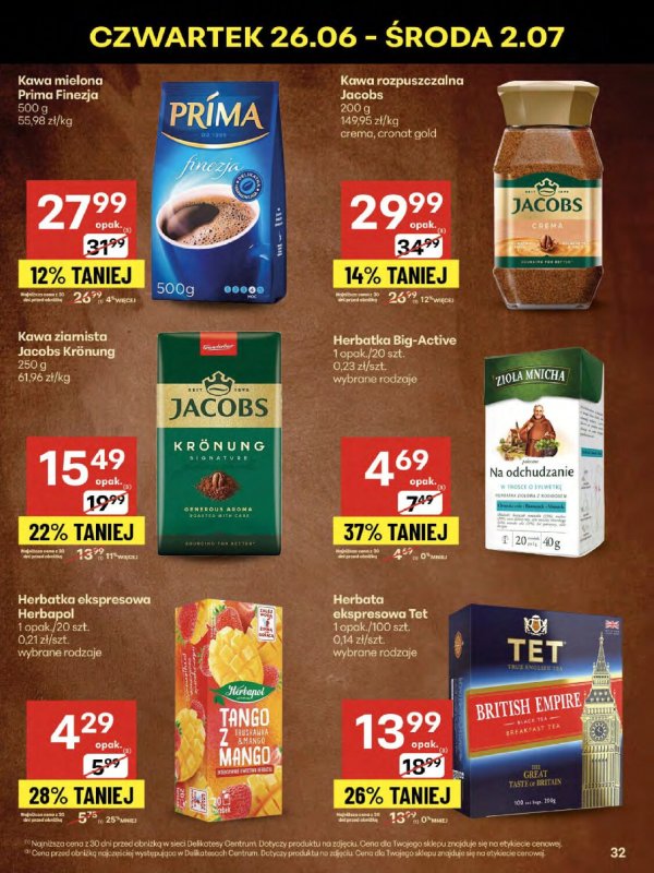 Delikatesy Centrum - gazetka promocyjna Gazetka od czwartku 26.06 do środy 02.07 - strona 32