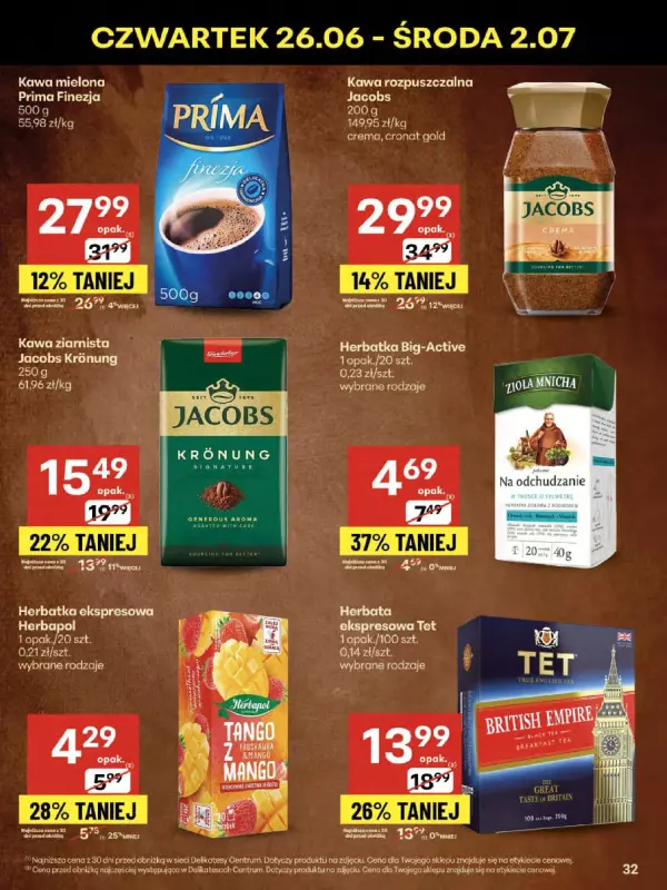 Delikatesy Centrum - gazetka promocyjna Gazetka od czwartku 26.06 do środy 02.07 - strona 32