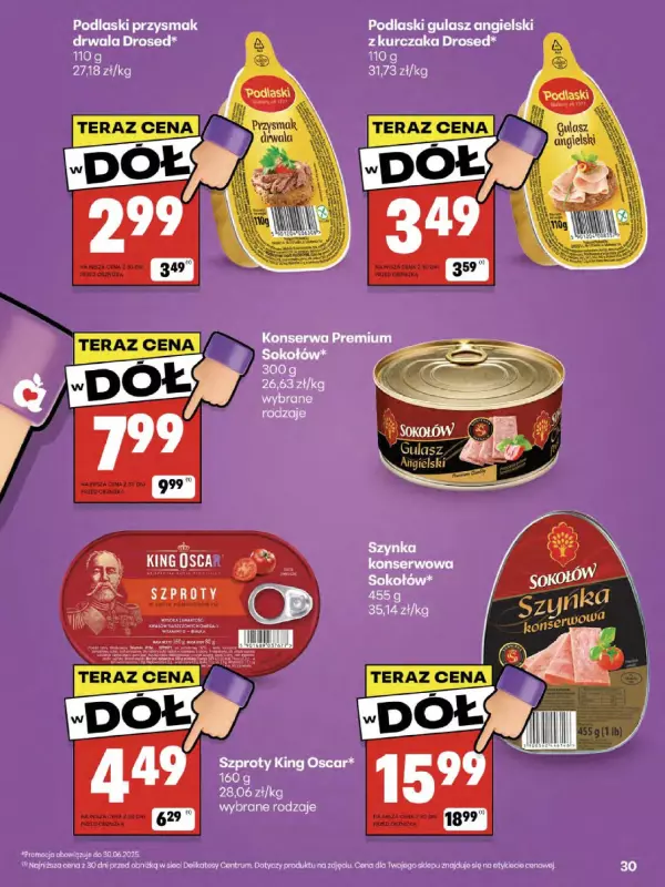 Delikatesy Centrum - gazetka promocyjna Gazetka od czwartku 26.06 do środy 02.07 - strona 30
