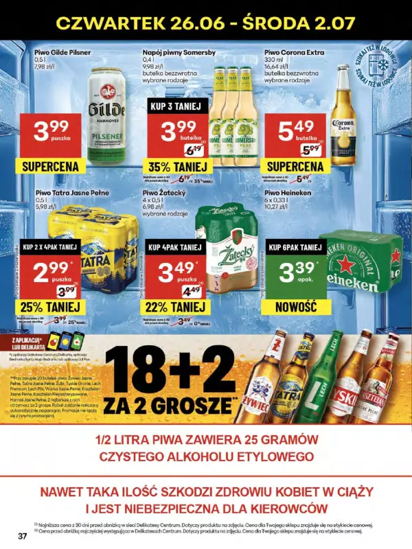 Delikatesy Centrum - gazetka promocyjna Gazetka od czwartku 26.06 do środy 02.07 - strona 37