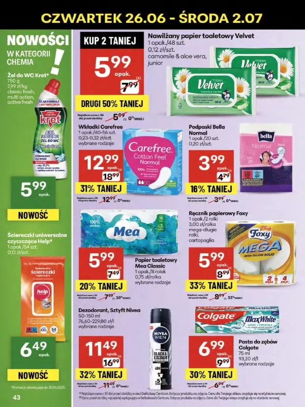 Delikatesy Centrum - gazetka promocyjna Gazetka od czwartku 26.06 do środy 02.07 - strona 43