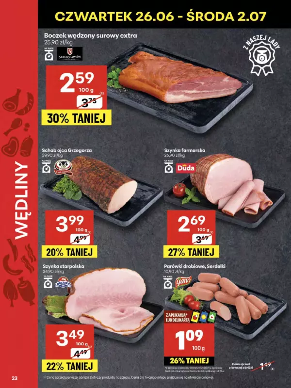 Delikatesy Centrum - gazetka promocyjna Gazetka od czwartku 26.06 do środy 02.07 - strona 23