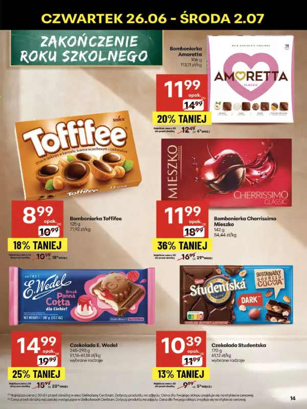 Delikatesy Centrum - gazetka promocyjna Gazetka od czwartku 26.06 do środy 02.07 - strona 14