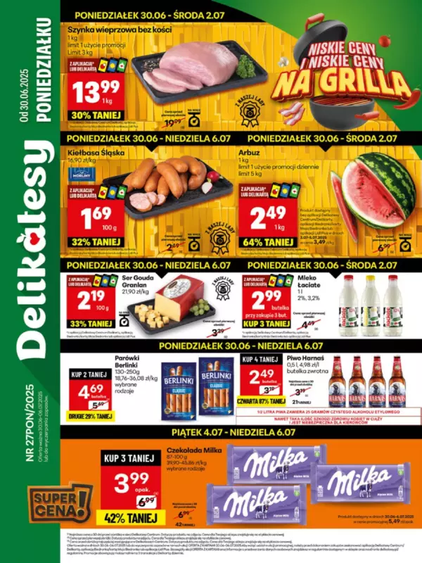 Delikatesy Centrum - gazetka promocyjna Gazetka  do niedzieli 06.07