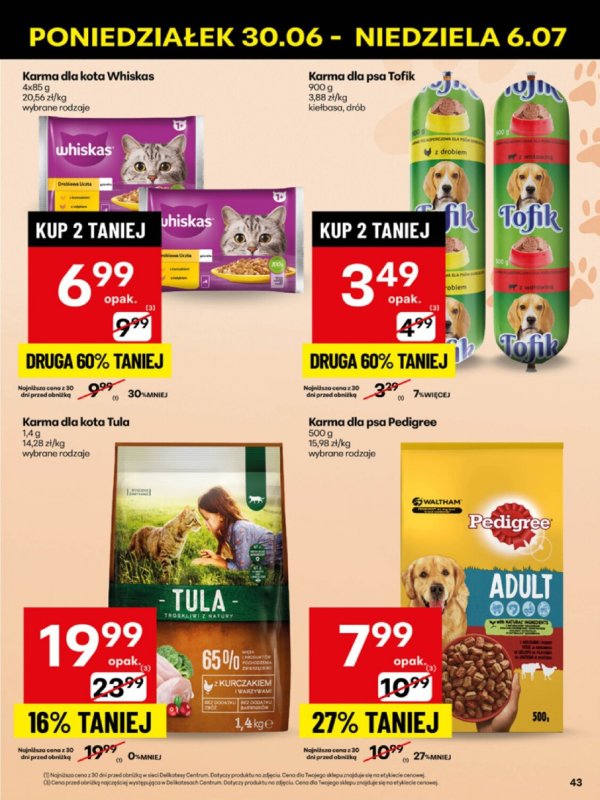 Delikatesy Centrum - gazetka promocyjna Gazetka  do niedzieli 06.07 - strona 43