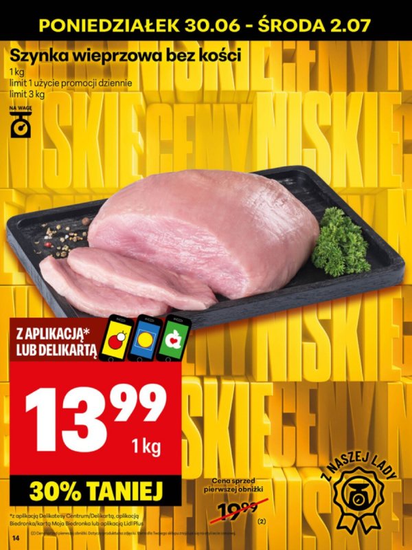 Delikatesy Centrum - gazetka promocyjna Gazetka  do niedzieli 06.07 - strona 14
