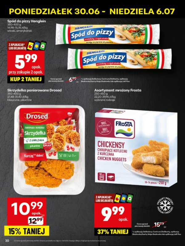 Delikatesy Centrum - gazetka promocyjna Gazetka  do niedzieli 06.07 - strona 30
